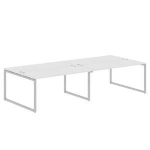 Офисная мебель Xten-Q Стол 4-х местный XQWST 3214 Белый/Алюминий 3200x1406x750