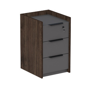 Офисная мебель Magnetic Тумба подкатная, с ящиками 15ТПЯ.604 Брауни/Graphit 400х460х670