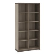 Кабинет руководителя Wood&Stone (Sk) Стеллаж высокий на 5 секций СФ-534804 Дрифтвуд/Бетон Чикаго Темный 1035х455х2083