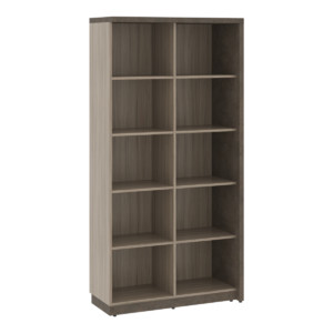 Кабинет руководителя Wood&Stone (Sk) Стеллаж высокий на 5 секций СФ-534804 Дрифтвуд/Бетон Чикаго Темный 1035х455х2083