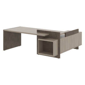 Кабинет руководителя Wood&Stone (Sk) Стол рабочий СФ-531201 Дрифтвуд/Бетон Чикаго Темный 2200х1996х840