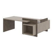 Кабинет руководителя Wood&Stone (Sk) Стол рабочий СФ-531211 Дрифтвуд/Бетон Чикаго Темный 2000х1798х840
