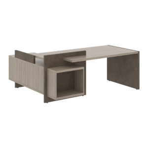 Кабинет руководителя Wood&Stone (Sk) Стол рабочий СФ-531212 Дрифтвуд/Бетон Чикаго Темный 2000х1798х840