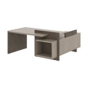Кабинет руководителя Wood&Stone (Sk) Стол рабочий СФ-531221 Дрифтвуд/Бетон Чикаго Темный 1800х1798х840