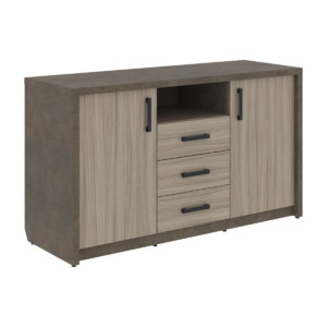 Кабинет руководителя Wood&Stone (Sk) Греденция СФ-532101 Дрифтвуд/Бетон Чикаго Темный 1577х547х907