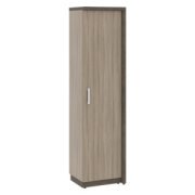 Кабинет руководителя Wood&Stone (Sk) Шкаф/Гардероб узкий с глухой дверью правый СФ-534572 Дрифтвуд/Бетон Чикаго Темный 537х455х2083