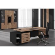 Кабинет руководителя Велион Винир (Velion Veneer) Американский орех/Яшма черный
