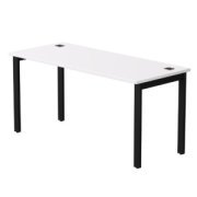 Офисная мебель ЭВО (EVO) Стол прямой 254S008W39005 Белый/Черный 1580x670x755