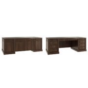 Кабинет руководителя Ministry Стол письменный MNS2910504 Дуб шоколад 2200x1000x800