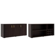 Кабинет руководителя Monza Креденция с баром MZA38740303 Венге 1450х420х700