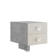 Кабинет руководителя Solid B Тумба приставная с 2 ящиками SOB39130123 Дуб шамони светлый/Бетон светлый 420х570х630