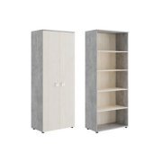 Кабинет руководителя Solid B Шкаф для бумаг закрытый SOB39152123 Дуб шамони светлый/Бетон светлый 780х450х1980