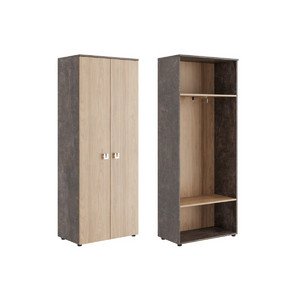 Кабинет руководителя Solid B Гардероб SOB39152254 Вяз/Бетон темный 780х450х1980