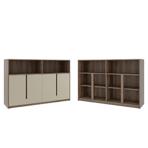 Кабинет руководителя Artwood Шкаф средний с нишей ATW37942123 Дуб капучино 1762x450x1142
