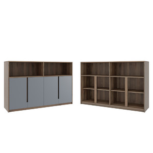 Кабинет руководителя Artwood Шкаф средний с нишей ATW37942124 Дуб капучино 1762x450x1142